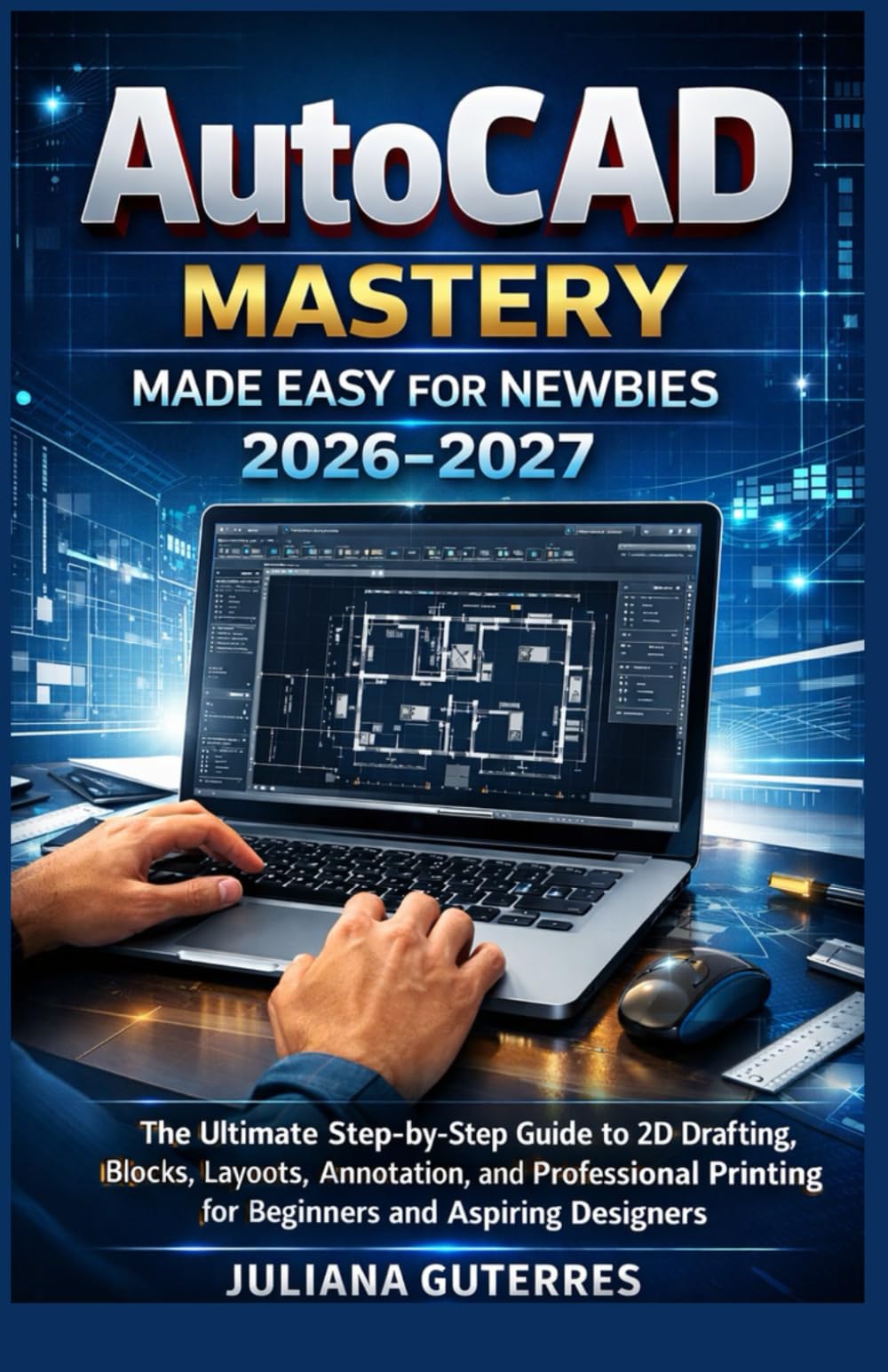 AutoCAD Made Easy for newbies 2026–2027: The Ultimate Step-by-Step Guide to 2D Drafting, Blocks, Layouts, Annotation, and Professional Printing for Beginners and Aspiring Designers