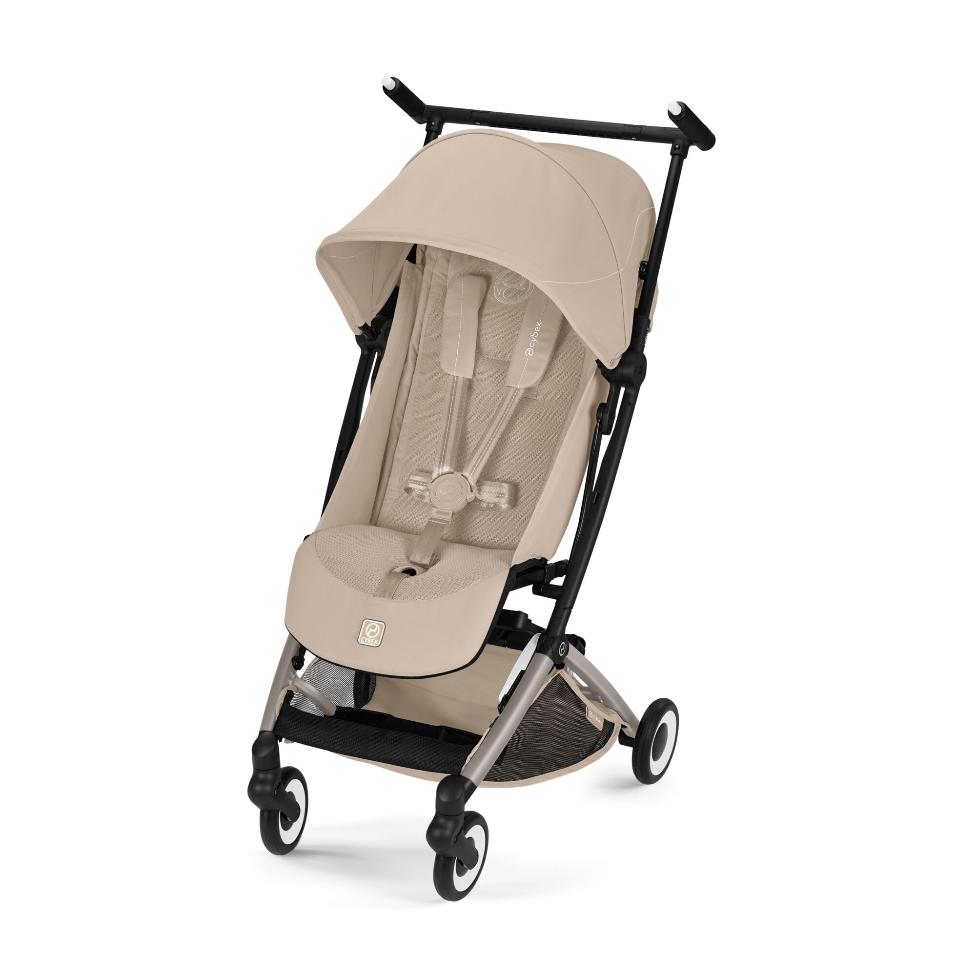 CYBEX Gold LIBELLE Poussette taille compatible bagage cabine, De 6 mois à 4 ans environ (max. 22 kg), Ultralégère (seulement 6 kg), Système de harnais à une main, Almond Beige
