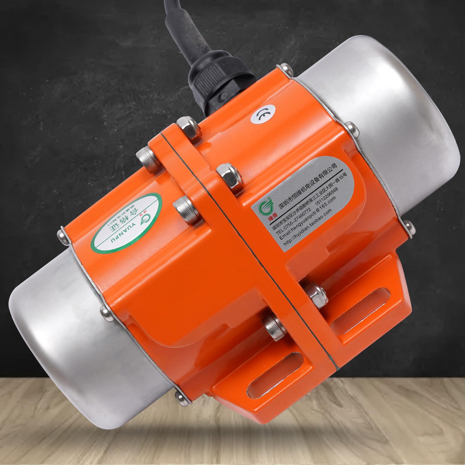 Vibrator Motor 1 Phase Vibration Motor 60W Concrete Vibrator Vibration Motor Aluminum Alloy Case Electric Asynchronous Vibrating Vibrators for Shaker Table