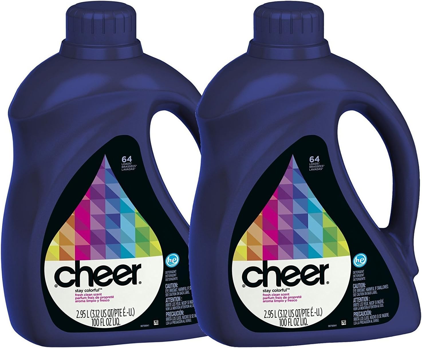Cheer HE Liquid Detergent - Fresh Clean Scent - 100 Fl Oz (Pack of 2)