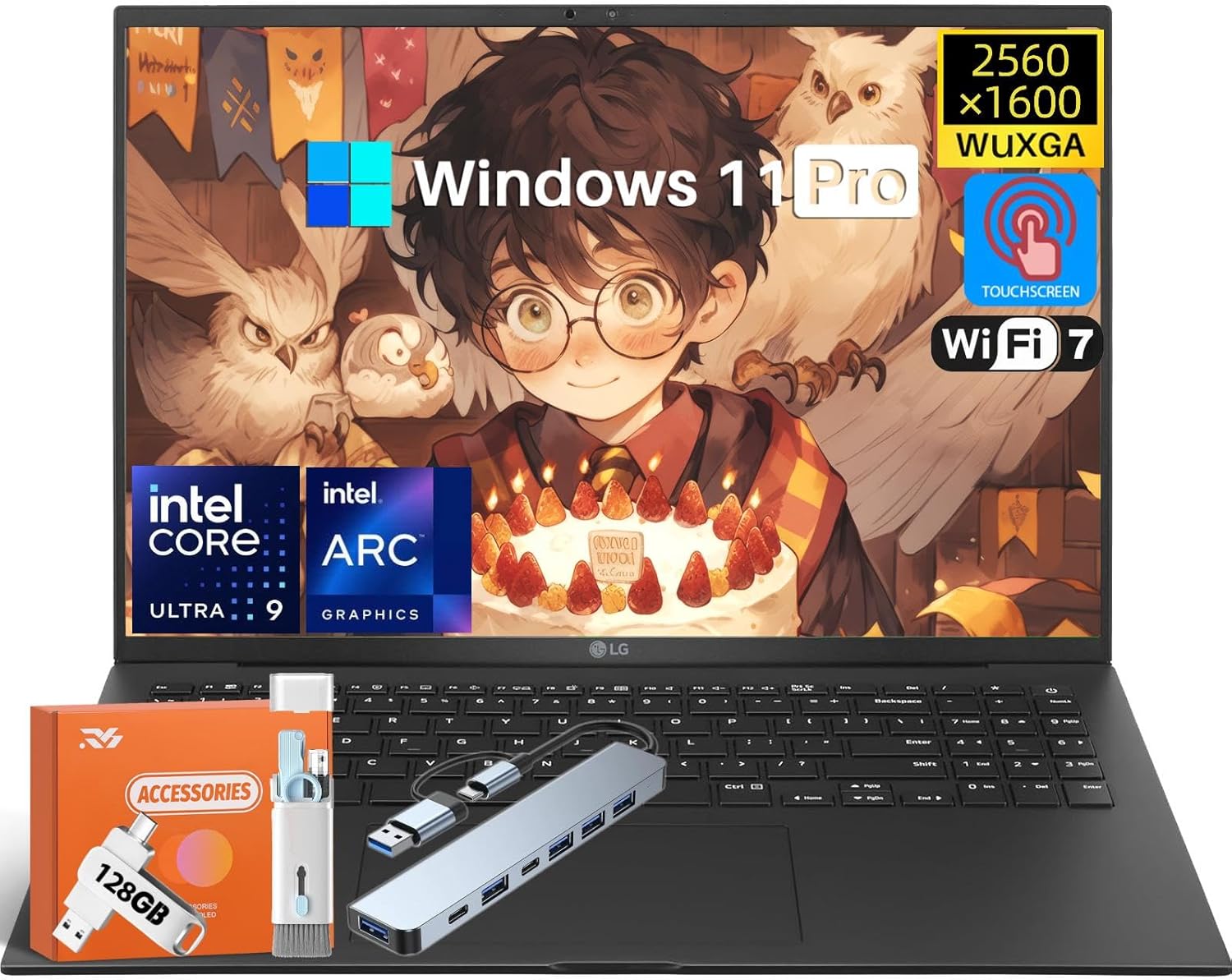 LG Gram 17 2025 Laptop Copilot+ PC, 17" WQXGA 2.5K Touchscreen, Intel Ultra 9 288V Processor(5.1GHz,8 cores & 8 Threads), 32 GB RAM, 4 TB SSD, Intel Arc Graphics, Wi-Fi 7, Backlit KB, Win 11 Pro