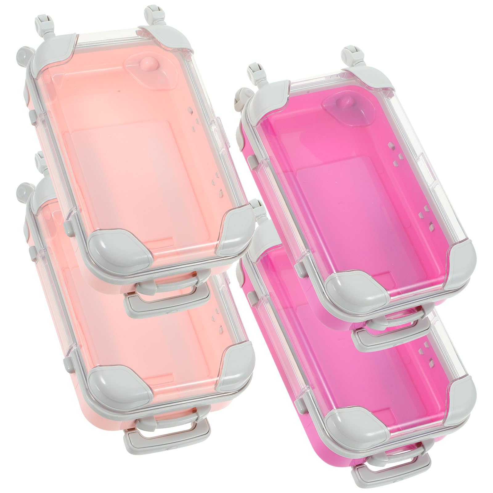 Sosoport 4pezzi Mini Valigia per Trucco Custodia Rigida da Viaggio Organizer per Cosmetici Piccolo Portatile e Resistente per Trasportare Strumenti e Trucco