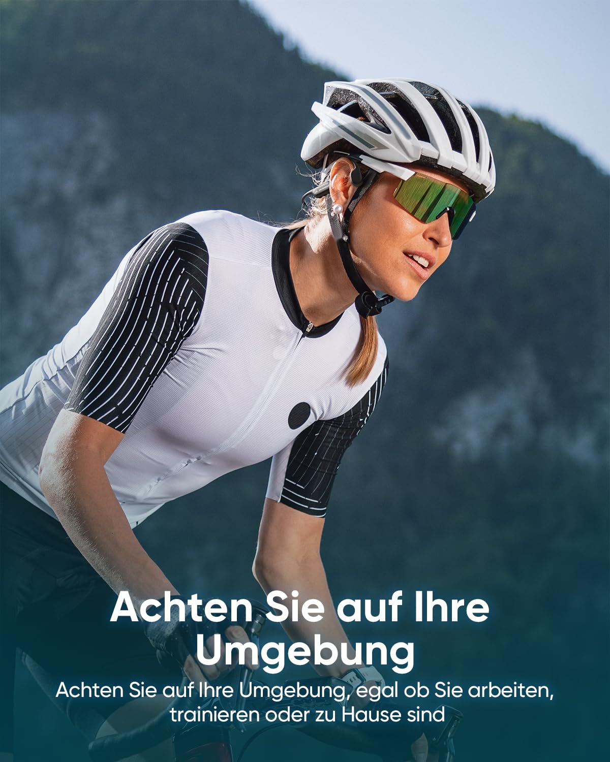 Guudsoud Casque de Natation, étanche IP68, avec Lecteur MP3, mémoire de 32 Go, Bluetooth 5.4, Casque de Sport Ouvert pour la Course, Le Cyclisme, Le Surf, Le Fitness