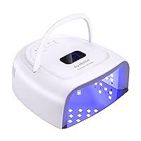 Vista 1 de Lámpara LED recargable de uñas de gel, 60 W, inalámbrico, luz UV, secador de uñas para uñas de gel con mango de elevación, pantalla LCD con sensor