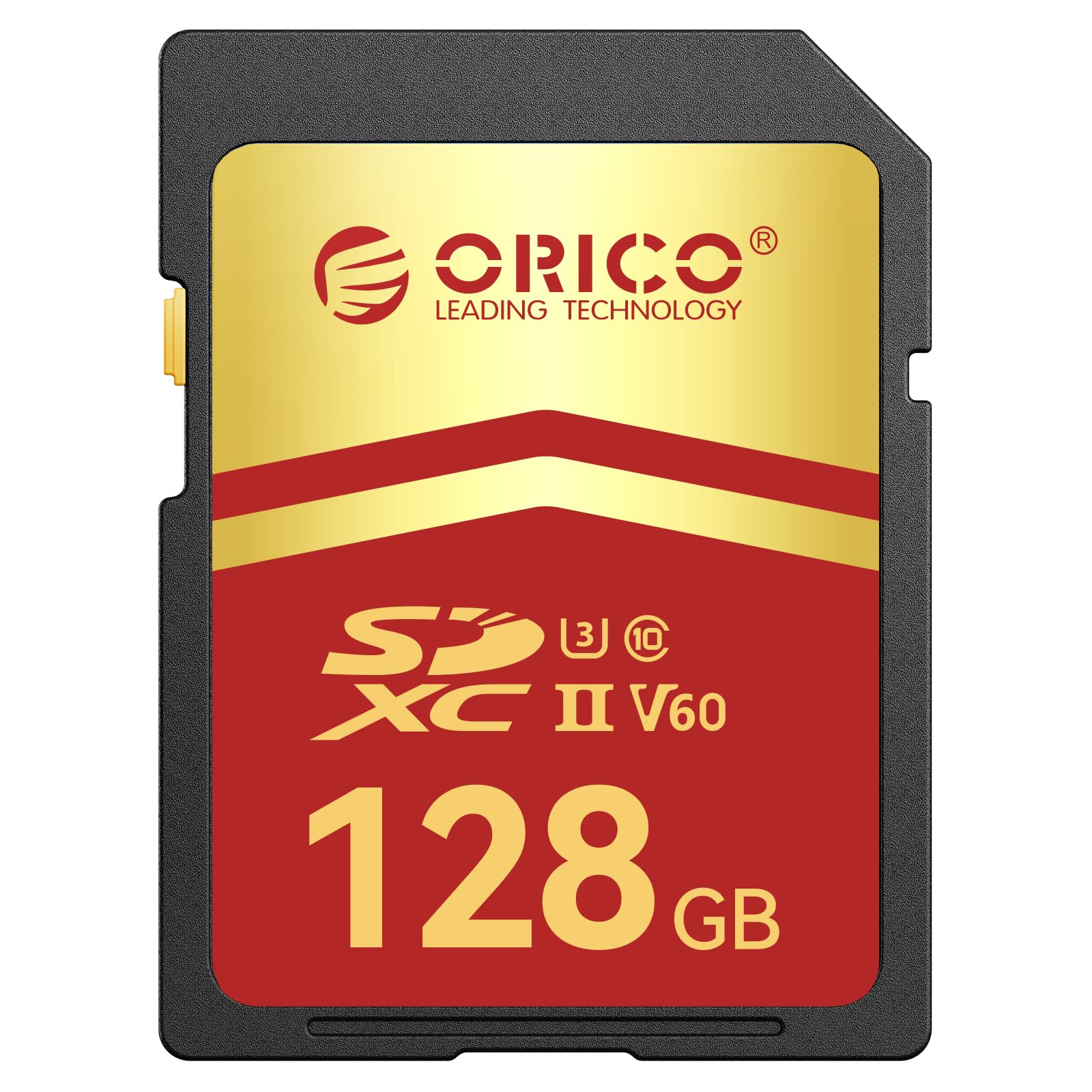 ORICO 128 GB SD-Karte, UHS-II, C10, U3, V60, 4K UHD, Full HD, bis zu 290 MB/s Lesegeschwindigkeit, SDXC-Speicherkarte für professionelle Fotografen und Content Creator – SD60