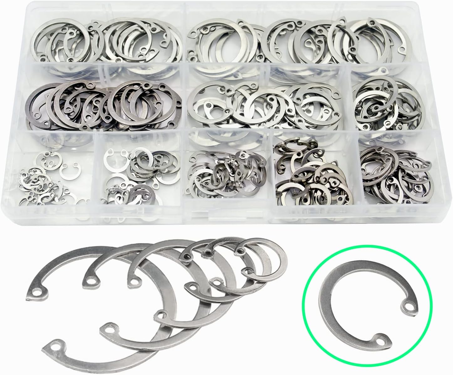 Elantek 200Pcs 8mm 10mm 12mm 14mm 16mm 18mm 20mm 22mm 24mm