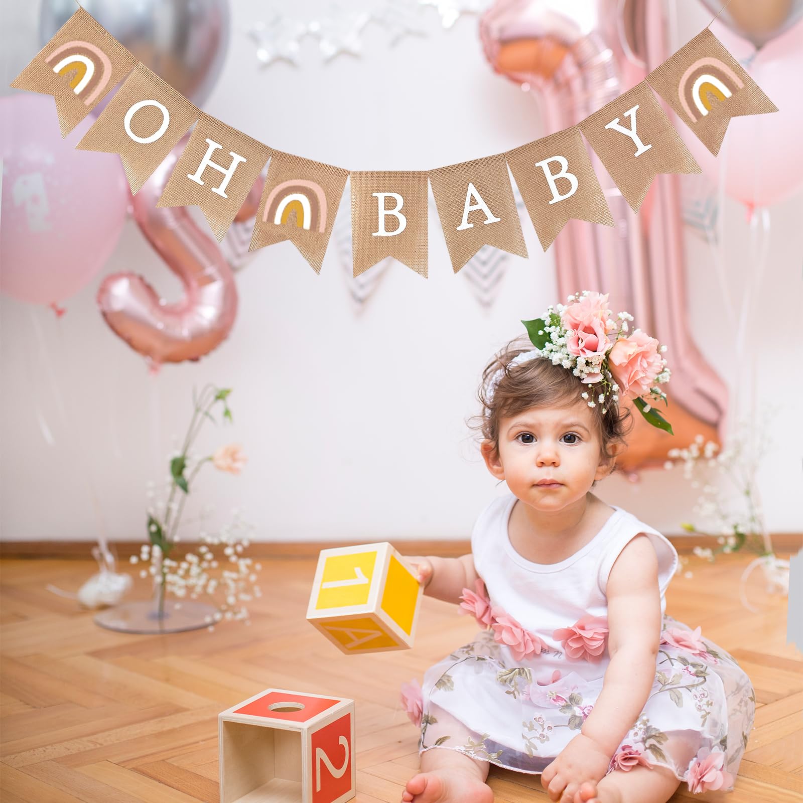 Kit fai da te con ghirlanda di palloncini rosa cipria e blu ardesia / Ghirlanda per rivelazione del sesso rosa e blu / Decorazioni per baby shower per rivelazione del sesso