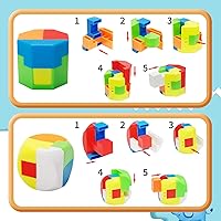 Vista 3 de Bbiamsleep Juego de rompecabezas de plástico original en 3D, bola mágica, juego de rompecabezas de cadena y resistente inteligencia para niños