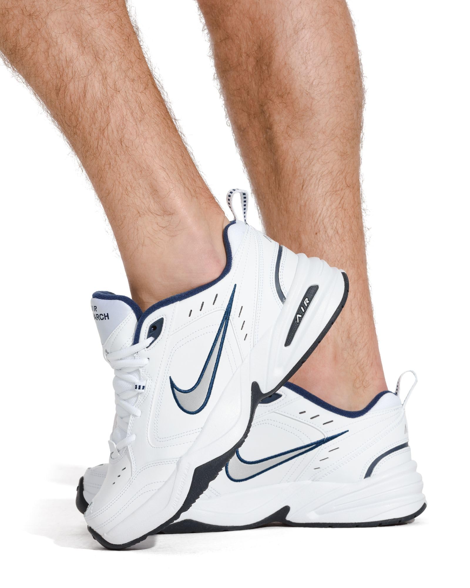 Nike Air Monarch Iv, Herren Fitnessschuhe, Weiß (White/Metallic Silver 102), 47 EU