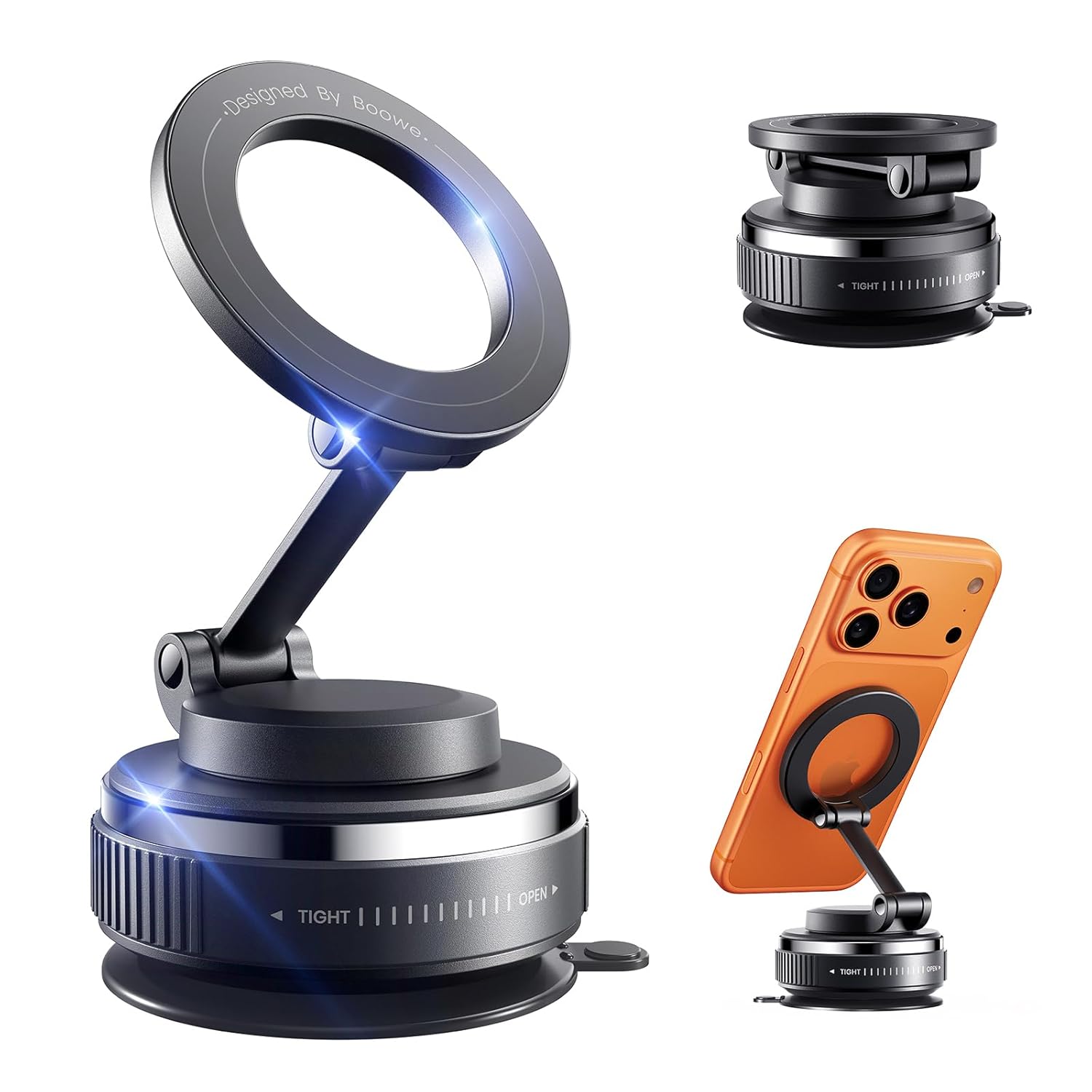 2026 Ultra Strong Magnetic Phone Holder for Car iPhone 17 Car Mount 360 Adjustable Vacuum Suction Cup Windshield