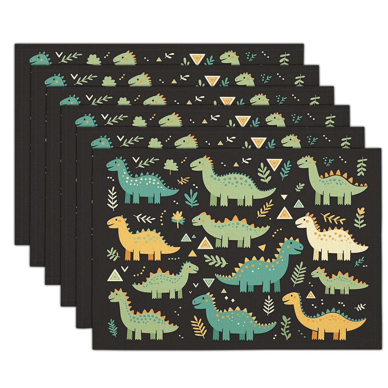 Sets de table dinosaure lavables lot de 6 décoration cuisine