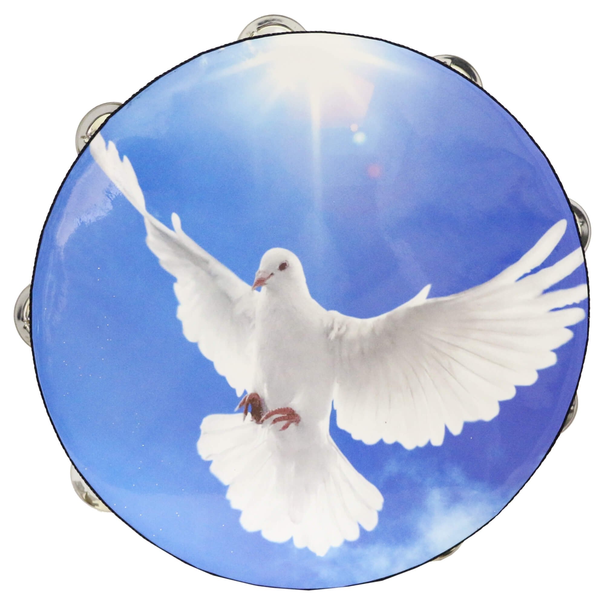 danzcue 10 "culto Paloma doble filas Jingles pandereta