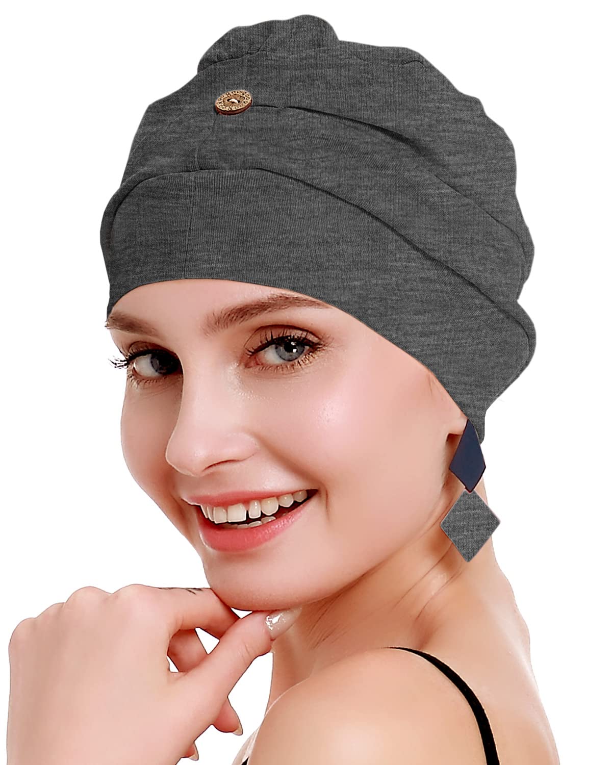 osvyo Cotton Chemo Turbans for Women Cancer Hairloss hat - Cotton Lightweight Headwear Sealed Packaging