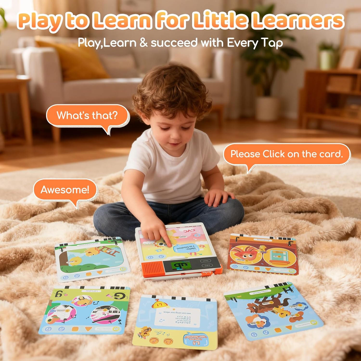 Learn to Read & Spell Phonics Pad, Interactive Electronic Learning Pad with 242 Sound Pages Card , Fun Learning Activities for Kids 3-10 Years Old - Image 5