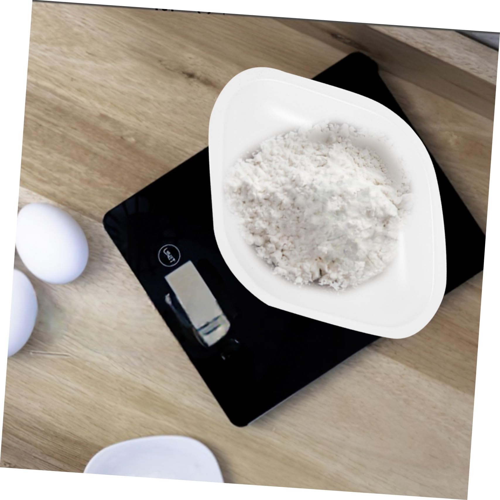 SOLUSTRE 20 Stück Weiße Kunststoff Wiegeschalen mit Flachem Boden Formstabil und Kippsicher für Labor und Snacktabletts zum Mischen und Abwiegen von Flüssigkeiten