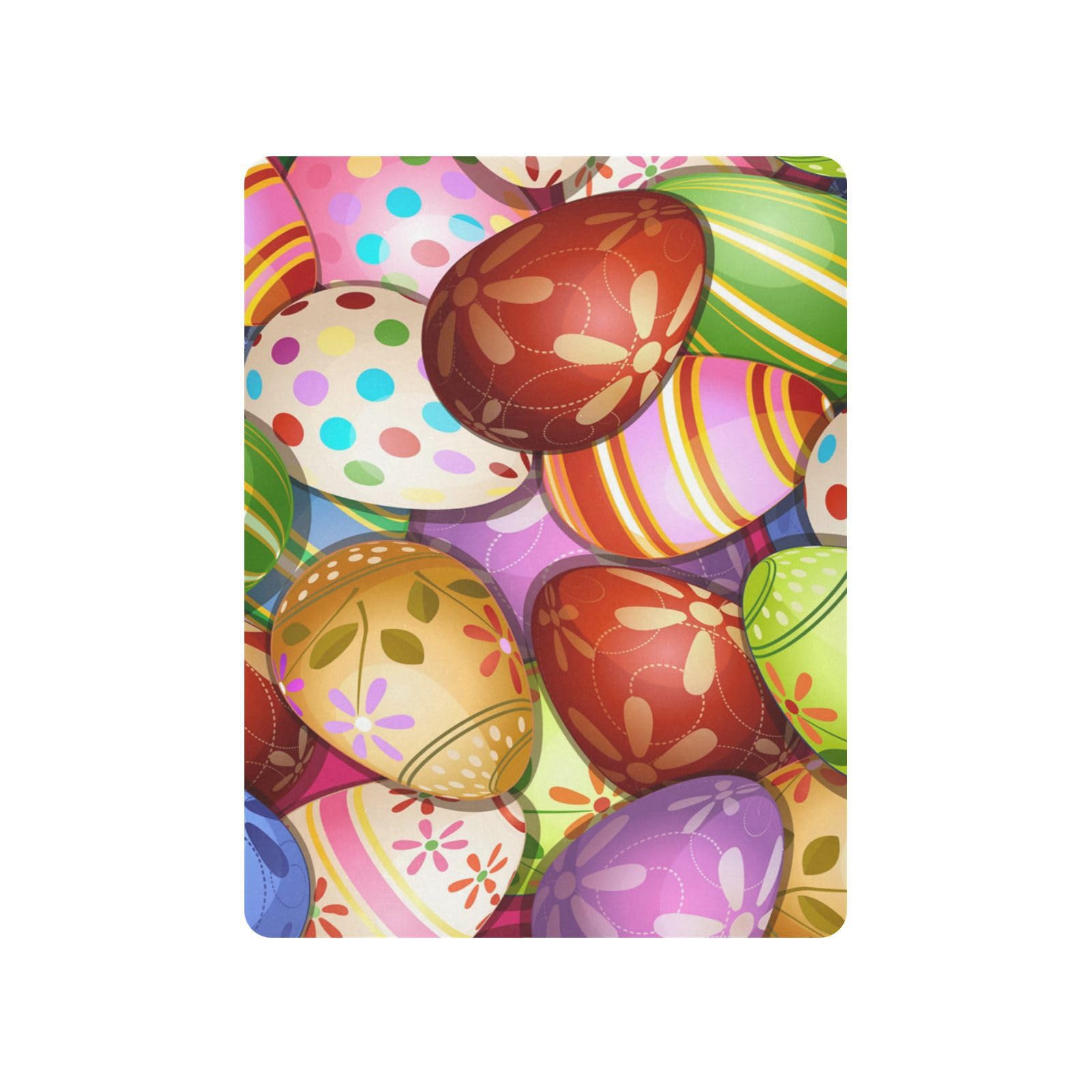 Moudou Easter Eggs Playard Sheet for Boy Girls, Soft Breathable Fitted Toddler Sheet for Standard Playard Bed Mattress, 39 x 27 x 5 Inch