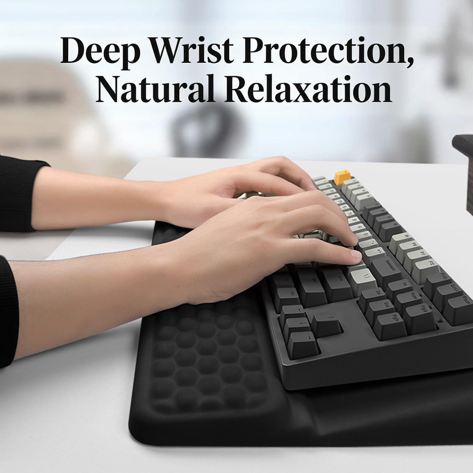 Coussin ergonomique repose-poignet pour clavier, protection de poignet relaxant en mousse à mémoire de forme, repose-poignet ergonomique pour ordinateur