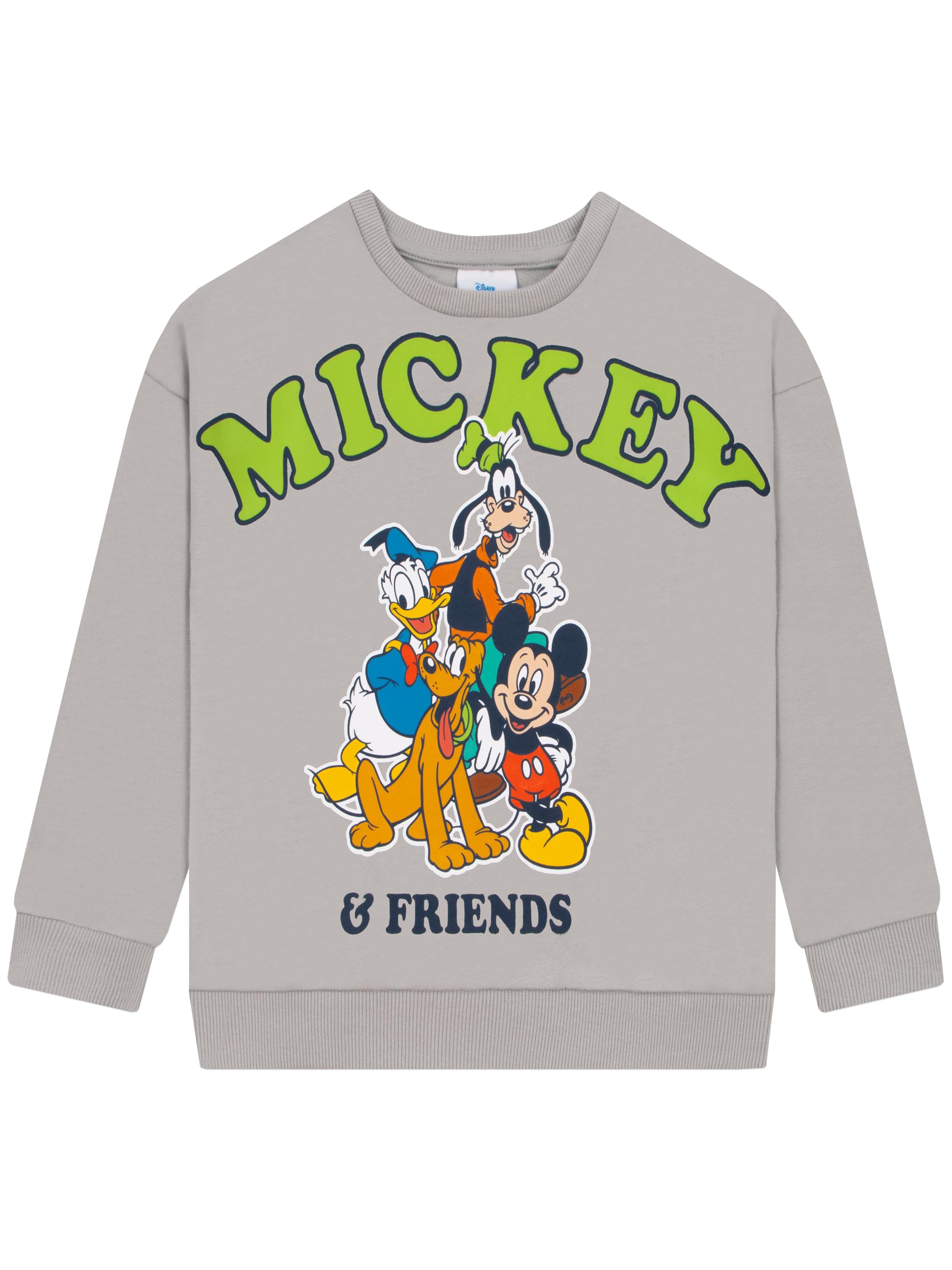 Disney Mickey Mouse Boys Sweatshirt, Mickey And Friends Kids Jumper, Cotton Boys Clothes, 2-3 Years Grey
