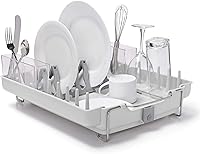 Vista 2 de OXO Good Grips - Escurridor plegable convertible para platos, acero inoxidable, diseño 1 y Good Grips de acero inoxidable