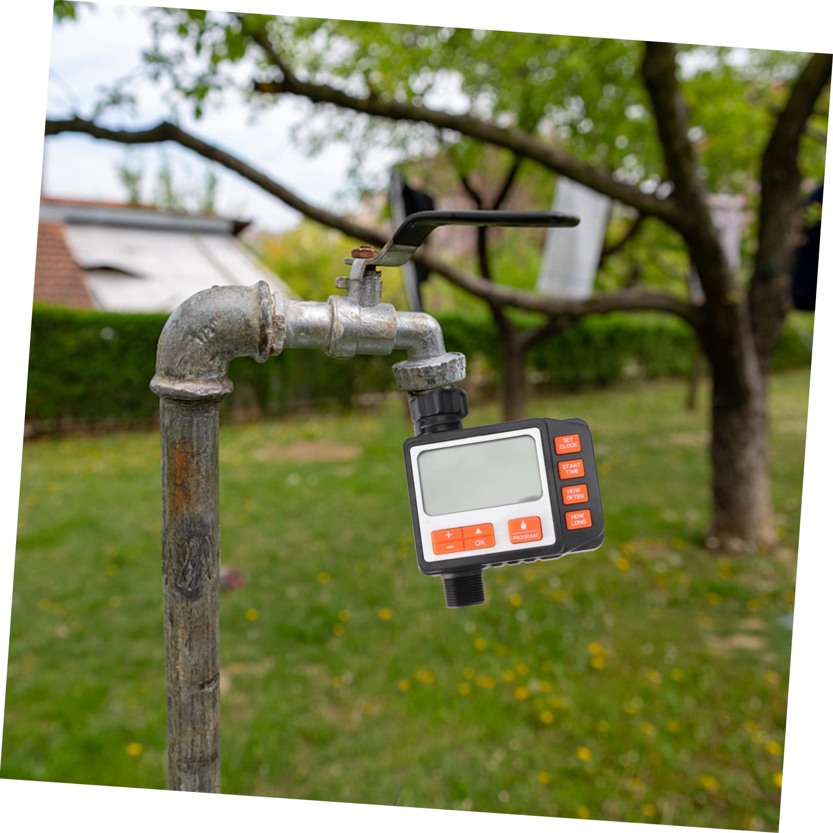 UPKOCH Timer Irrigazione Automatico con Display Ampio Programmatore per Irrigazione a Goccia e Sprinkler in Abs Nero