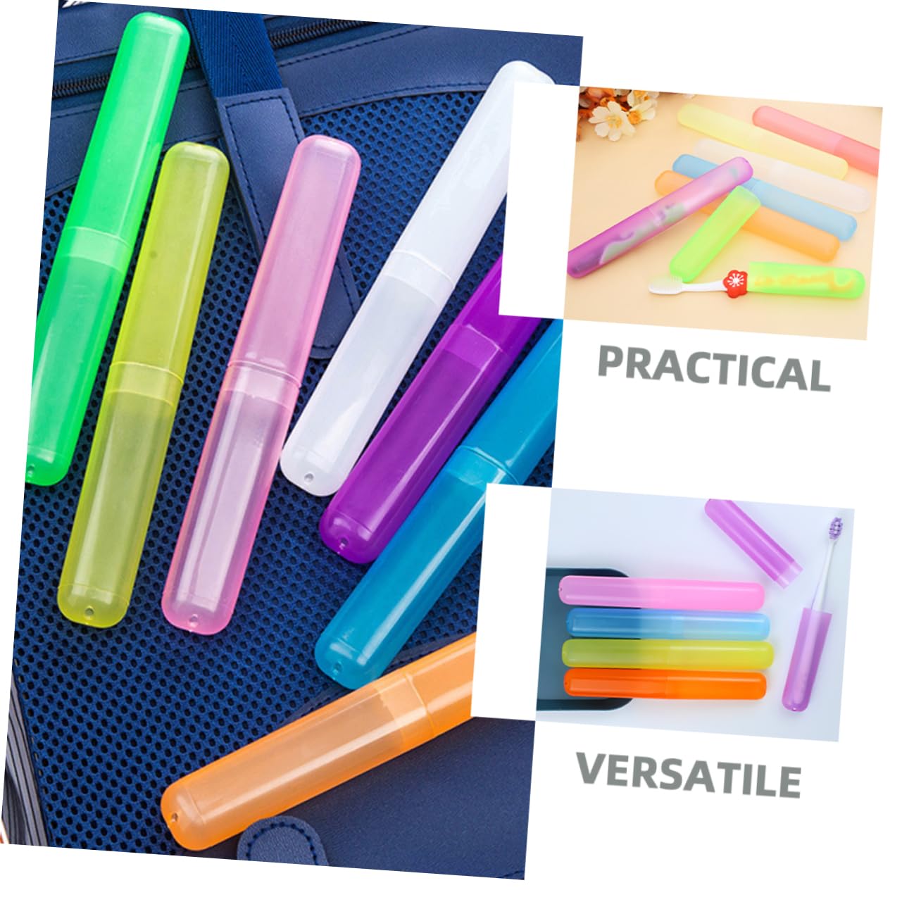 Alipis 105piezas Estuches para Cepillos De Dientes Contenedores De Viaje Transparente para Camping y Uso Diario Funda De Viaje para Cepillo y Pasta Compactos y Livianos