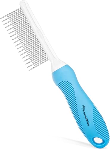 Peine de aseo para cabello largo y rizado en perros y gatos - Cepillo desenredante superior para mascotas - Elimina y evita el pelo enmarañado -