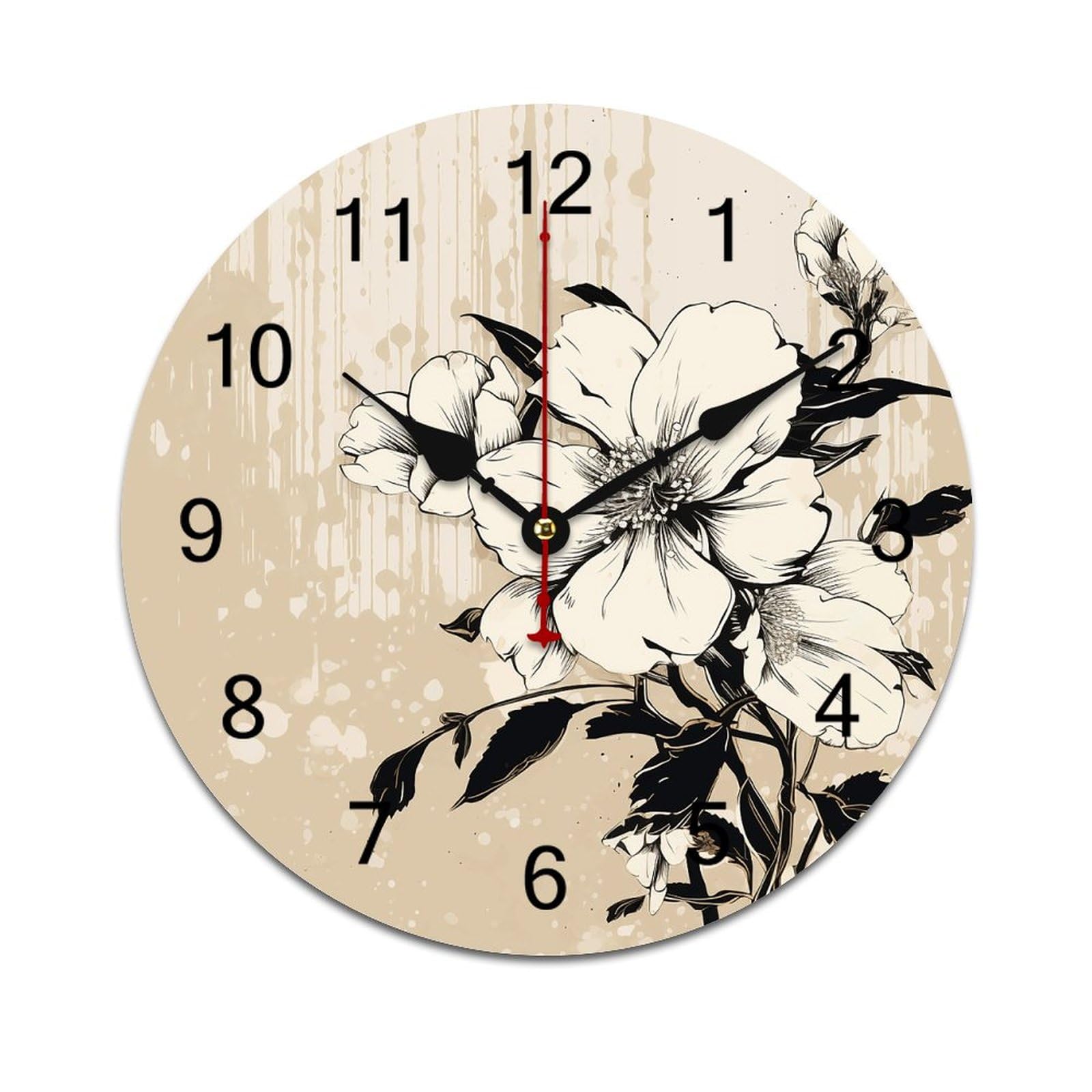 Horloge murale silencieuse sans tic-tac à piles pour la cuisine