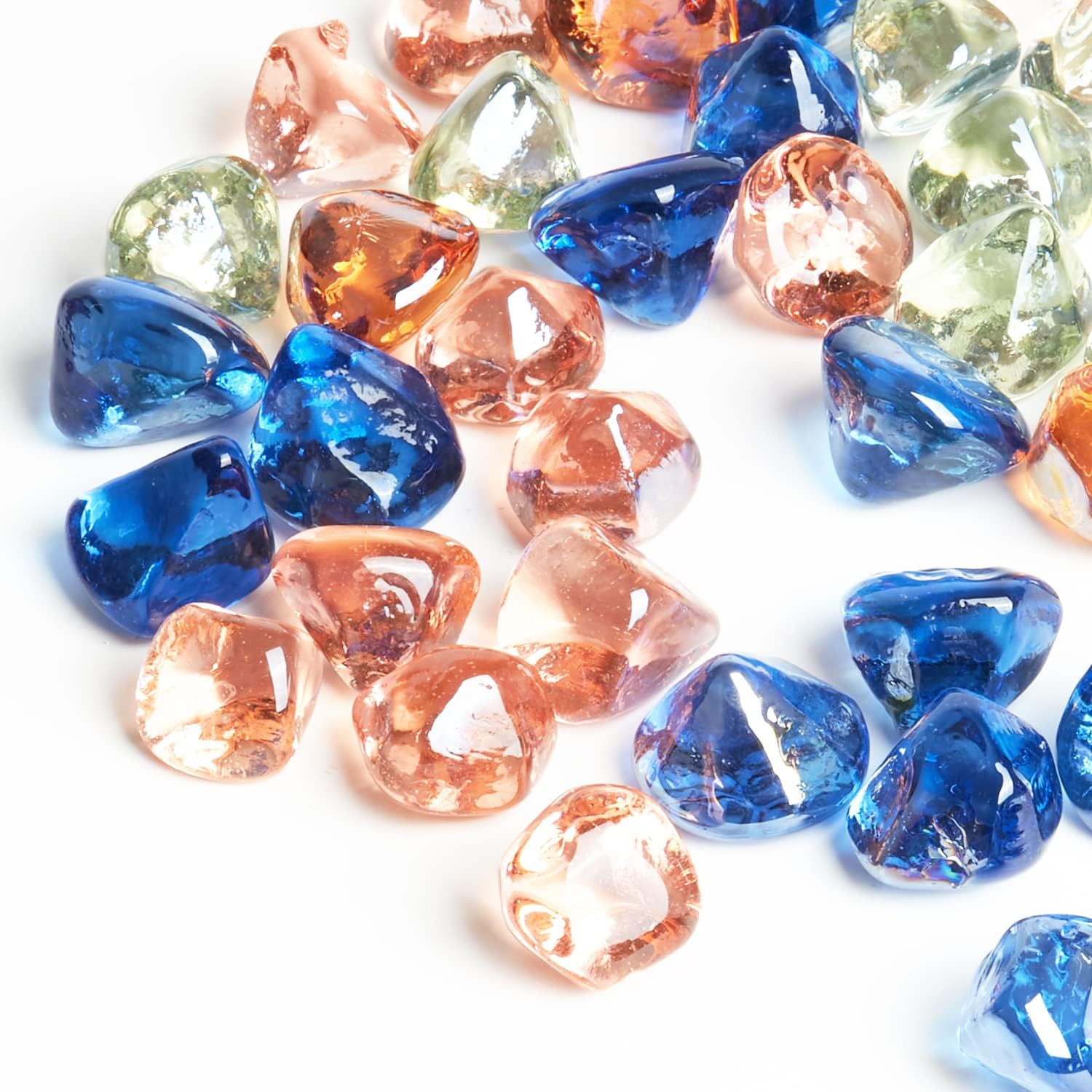 APROMISE Fire Glass for Fire Pit 1 inch Fire Pit Glass