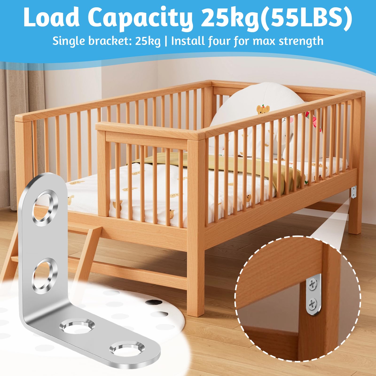 30 Pack 90 Degree Bracket 40*40 mm,Angle L Brackets, Stainless Steel,L Shaped Bracket,Right Angle L Metal Brackets Angle Shelf Support Angle Connectors for Repairing Furniture,Cabinets with Screws - Image 4