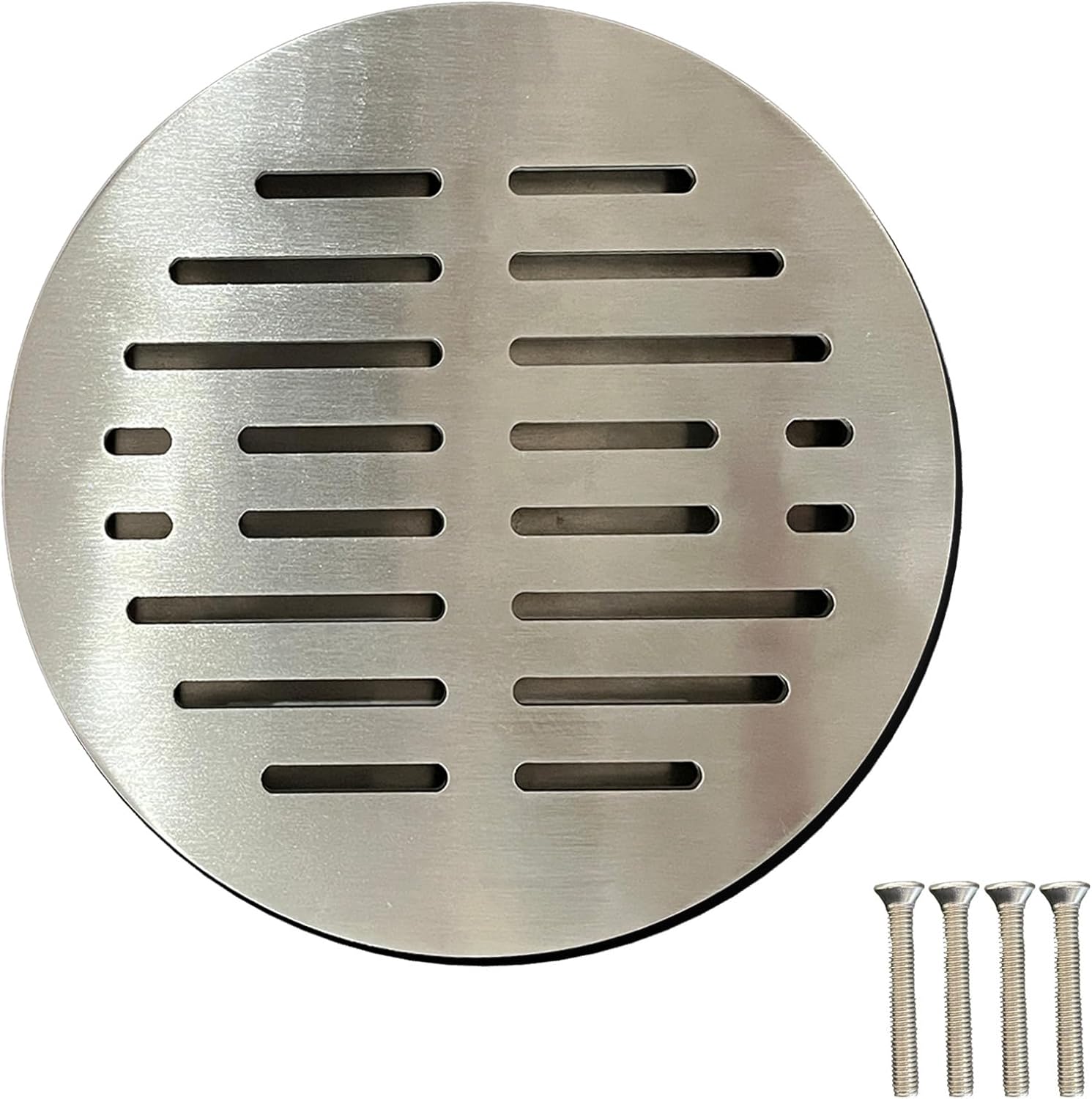 Brixwell Brushed Stainless Steel 7" Speak-Thru Panel - Security Window Speak-Thru, Stainless Steel Window Intercom Pass-Through, Pass-Thru for Office Partitions, Ventilation Windows