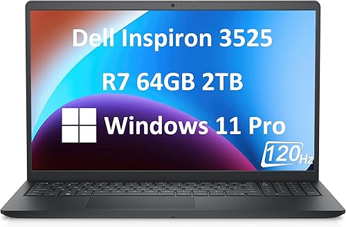 Miniatura 10 de Dell Inspiron 15 3000 3525 - Laptop empresarial (15.6 pulgadas FHD 120Hz, AMD Ryzen 7 5700U, 32 GB de RAM, 1 TB PCIe SSD, 8 núcleos (Beats
