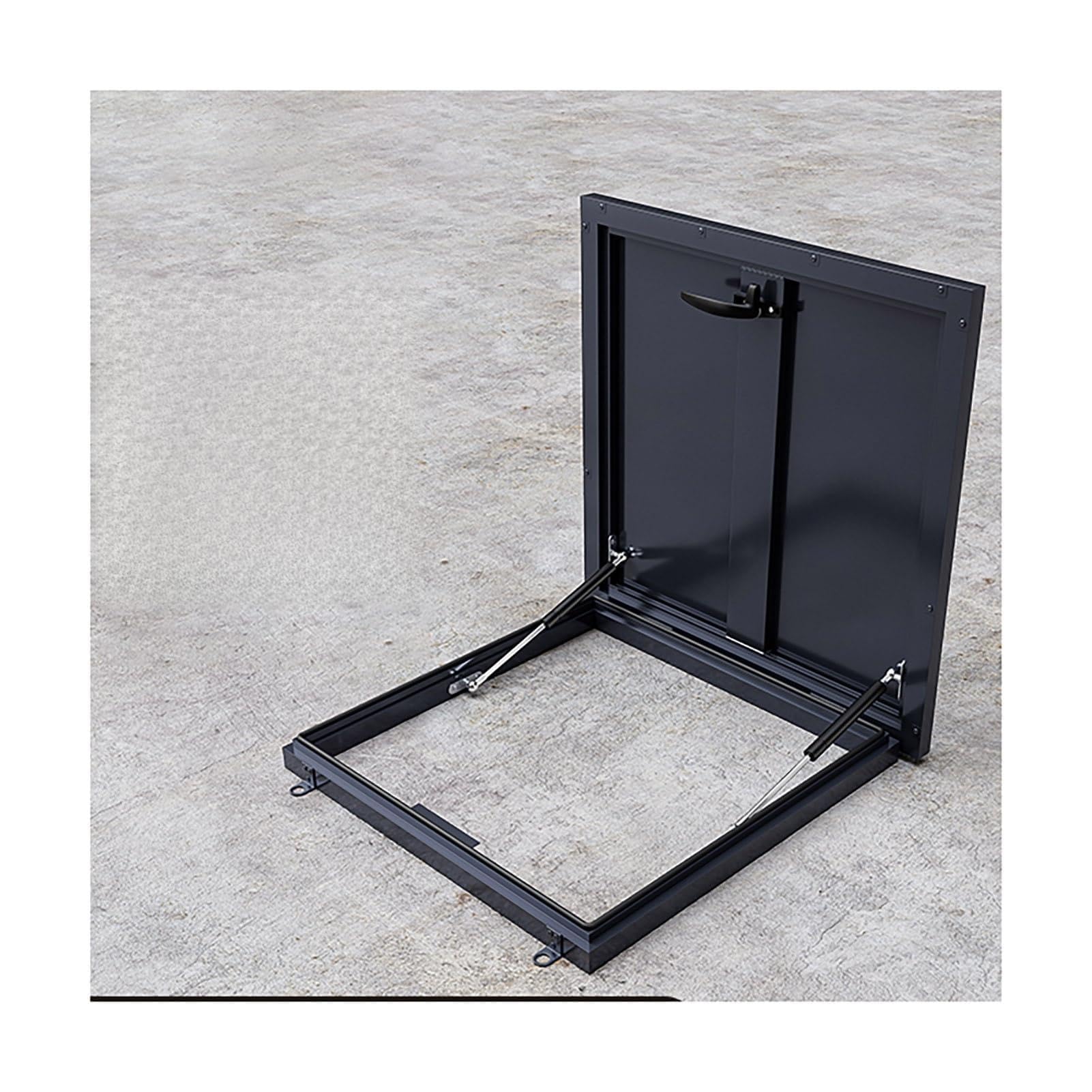 Escotilla de techo de aluminio aislada 50x90 cm impermeable para escaleras de seguridad en almacén
