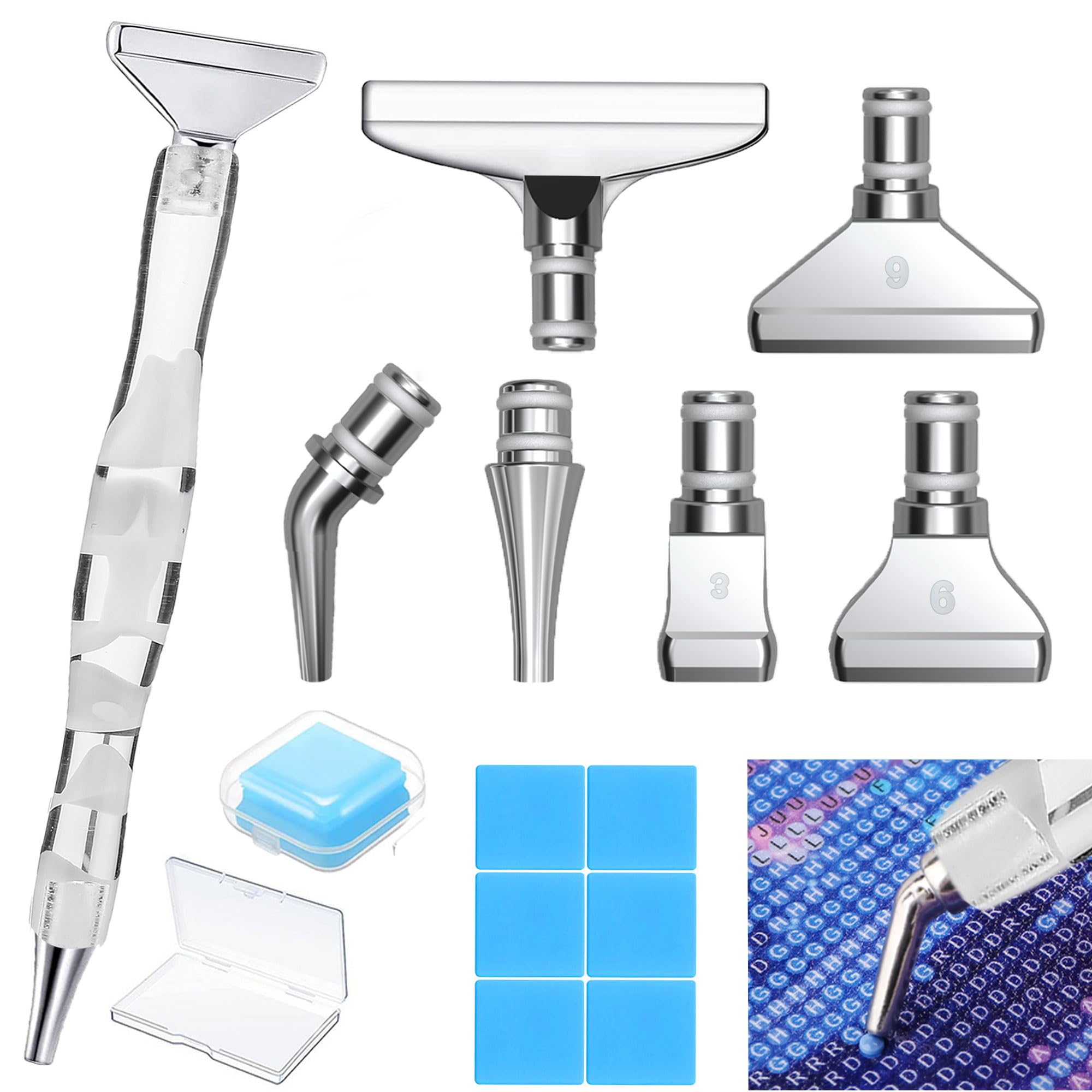 Heyseri Diamond Painting Pens, “Classic Wax Stylus” Diamond Art Pen, Gem Painting Tools Accessories,white