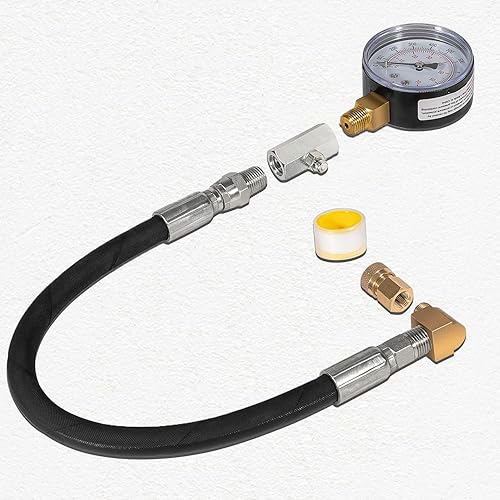 DearChan Probador de compresión diesel TU-15 con deflector, 0-1000 PSI 0-70 bar