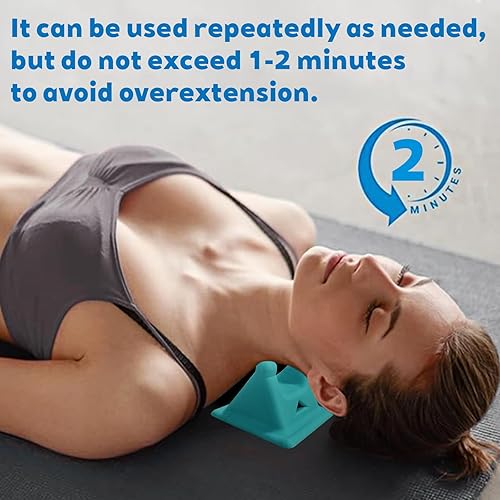 Miniatura 6 de Juego de 2 masajeadores de cuello y estirador, dispositivo de tracción cervical para liberación de tensión de hombro, relajante muscular de punto de