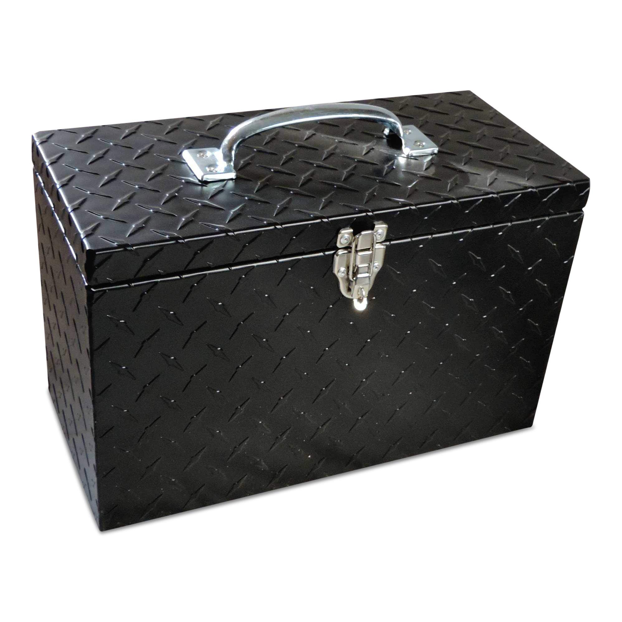 Outdoors Black Aluminum Diamond Plate Tool Box 16" Buy Online