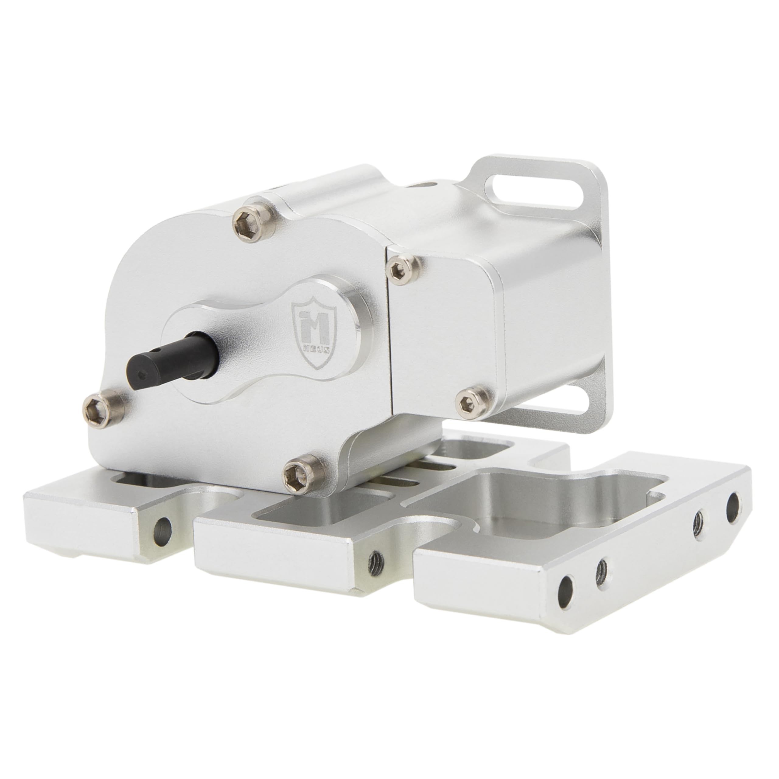 MEUS RACING LCG Transmission Overdrive Gearbox for Axial SCX10 1/10 RC Crawler (Silver)