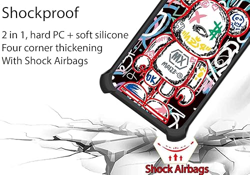 Miniatura 2 de jioeuinly Funda para Huawei Nova Y91 compatible con Huawei Nova Y91 con protector de pantalla de vidrio templado, soporte de anillo, efecto