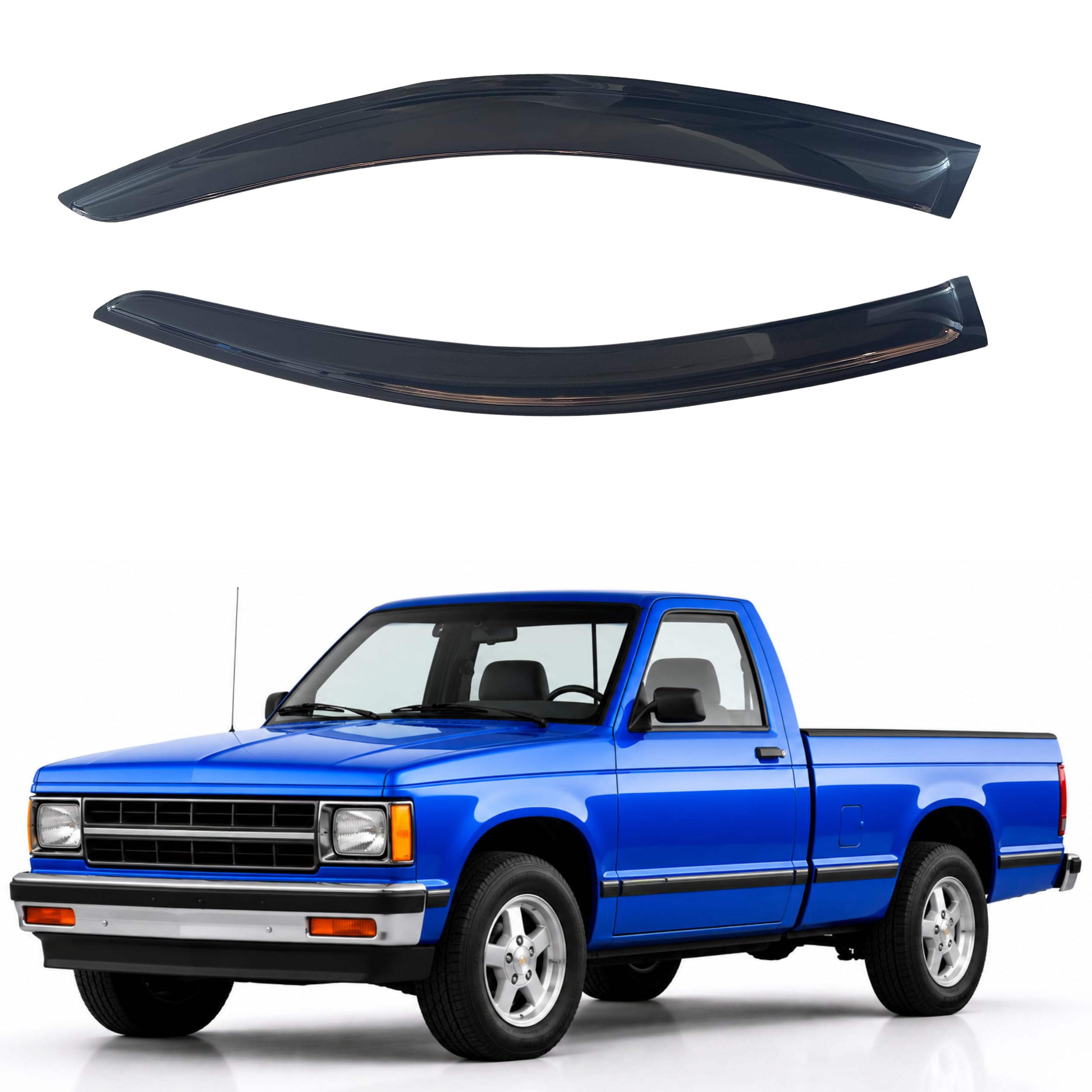IG Window Visors Fit for 1982–1990 Chevrolet S10/GMC S15, 1983-1994 S10 Blazer/S15 Jimmy, Out-Channel Rain Guards Vent Wind Deflectors 2PC, 1985-2005 Chevy Astro/GMC Safari, 1991-1993 GMC Sonoma