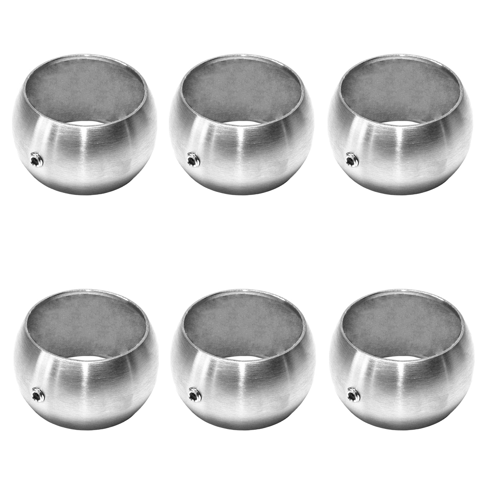 PRIOstahl Kugelring Handlaufhalter Rundrohr Stütze Halter Rohrhalter Ring Handlaufstütze - 6 x Ring Ø 42,4mm für Handläufe Treppengeländer Geländerbau Balkon Terasse aus Edelstahl V2A