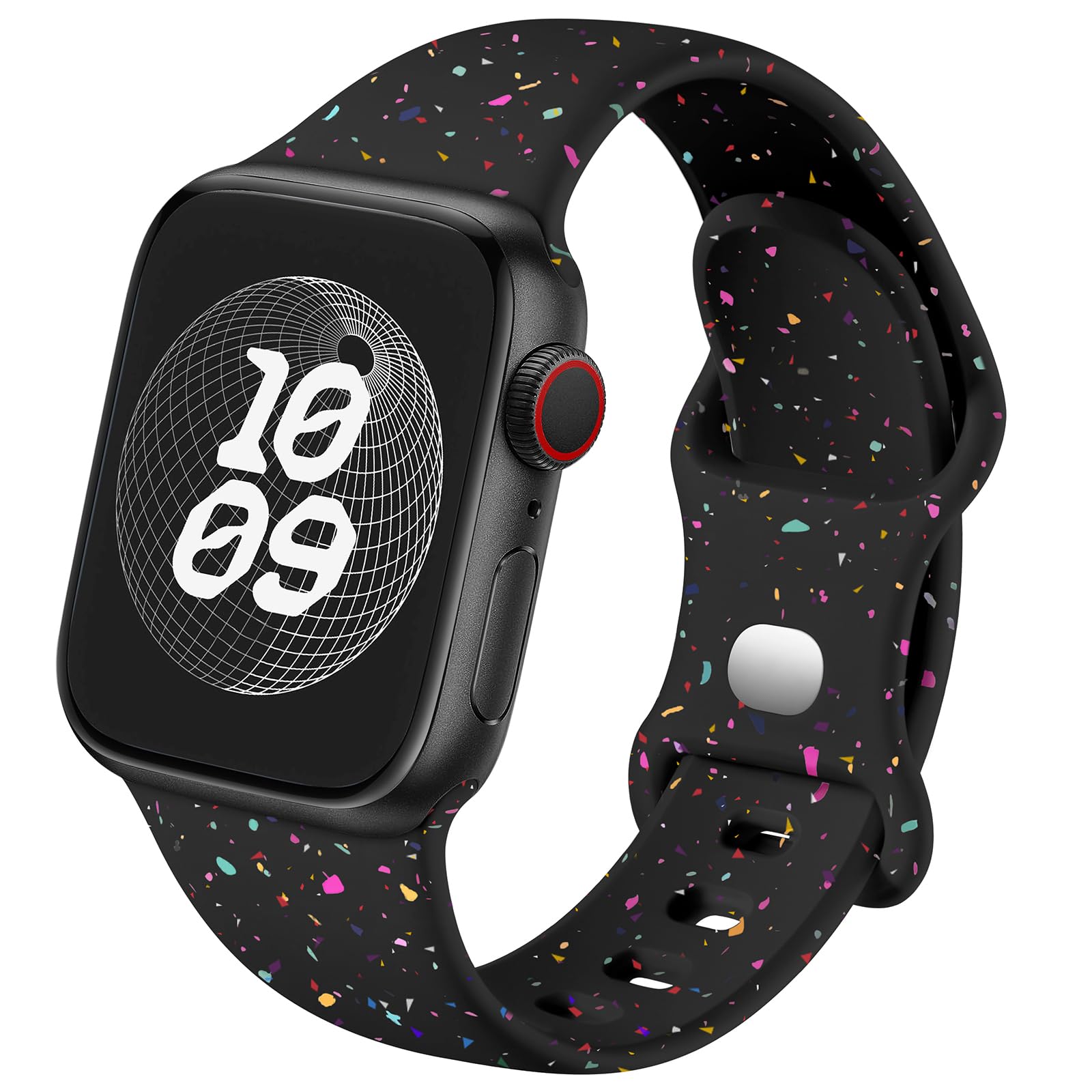 Compatible with Apple Watch Straps 40mm 41mm 42mm 38mm 44mm 45mm 46mm 49mm, Soft Breathable Recycled Plastic Silicone Replacement Sport Strap for iWatch SE Series 10 9 8 7 6 5 4 3 2 1