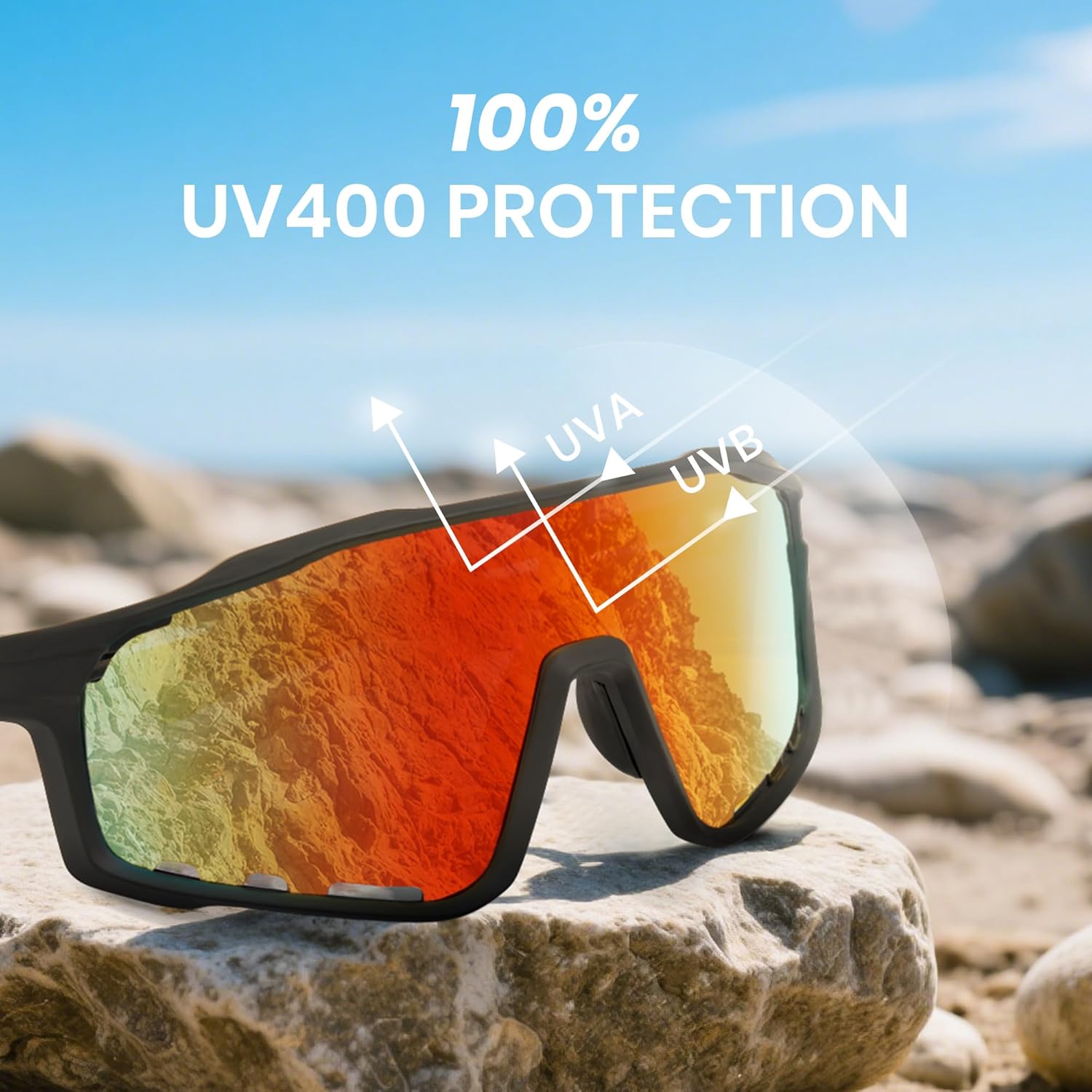 Cyxus Cycling Sunglasses for Men and Women UV400 Protection Polarized Sport Bike Glasses