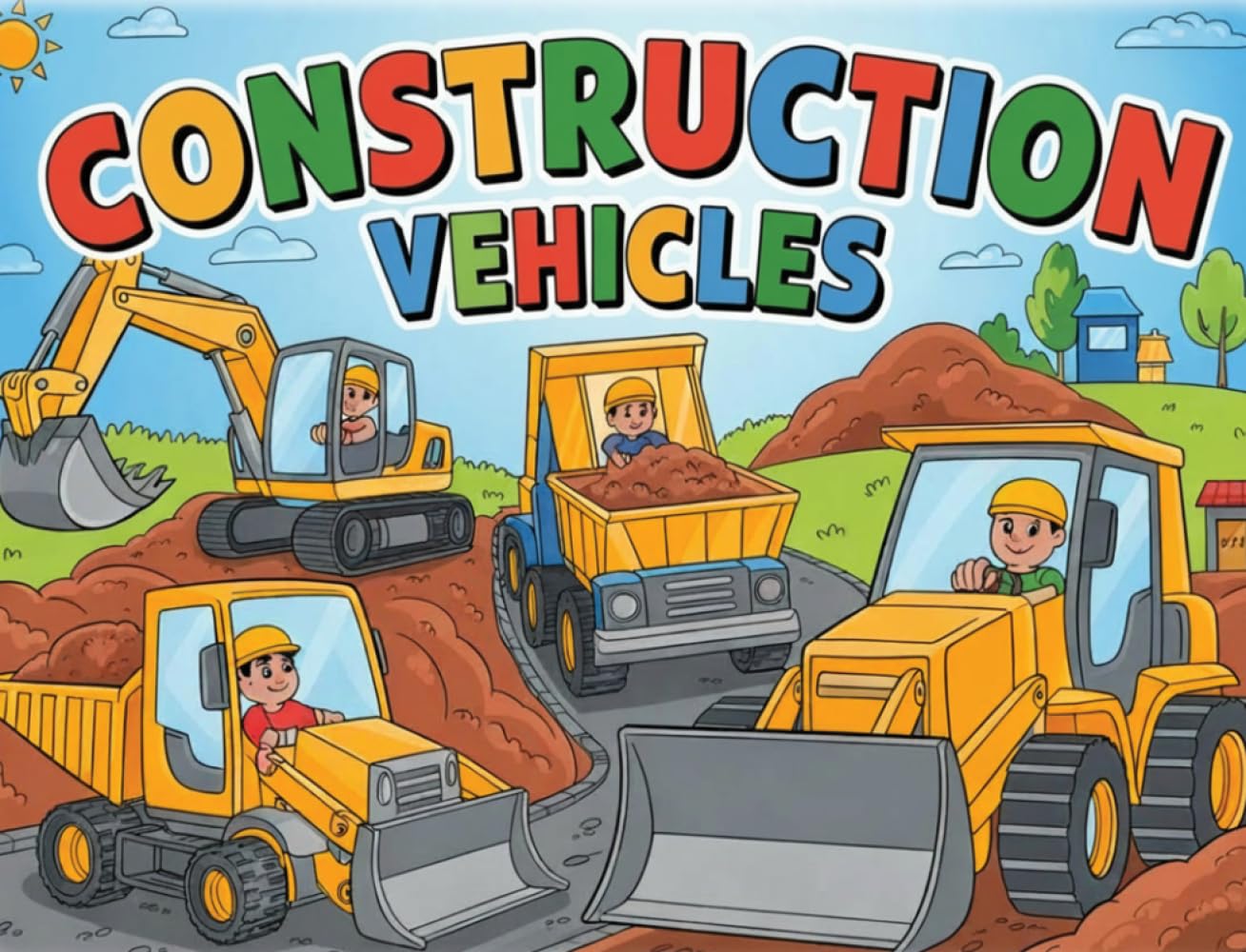 Construction Vehicles Coloring Book for Toddlers: Construction Vehicles Coloring Book for Toddlers