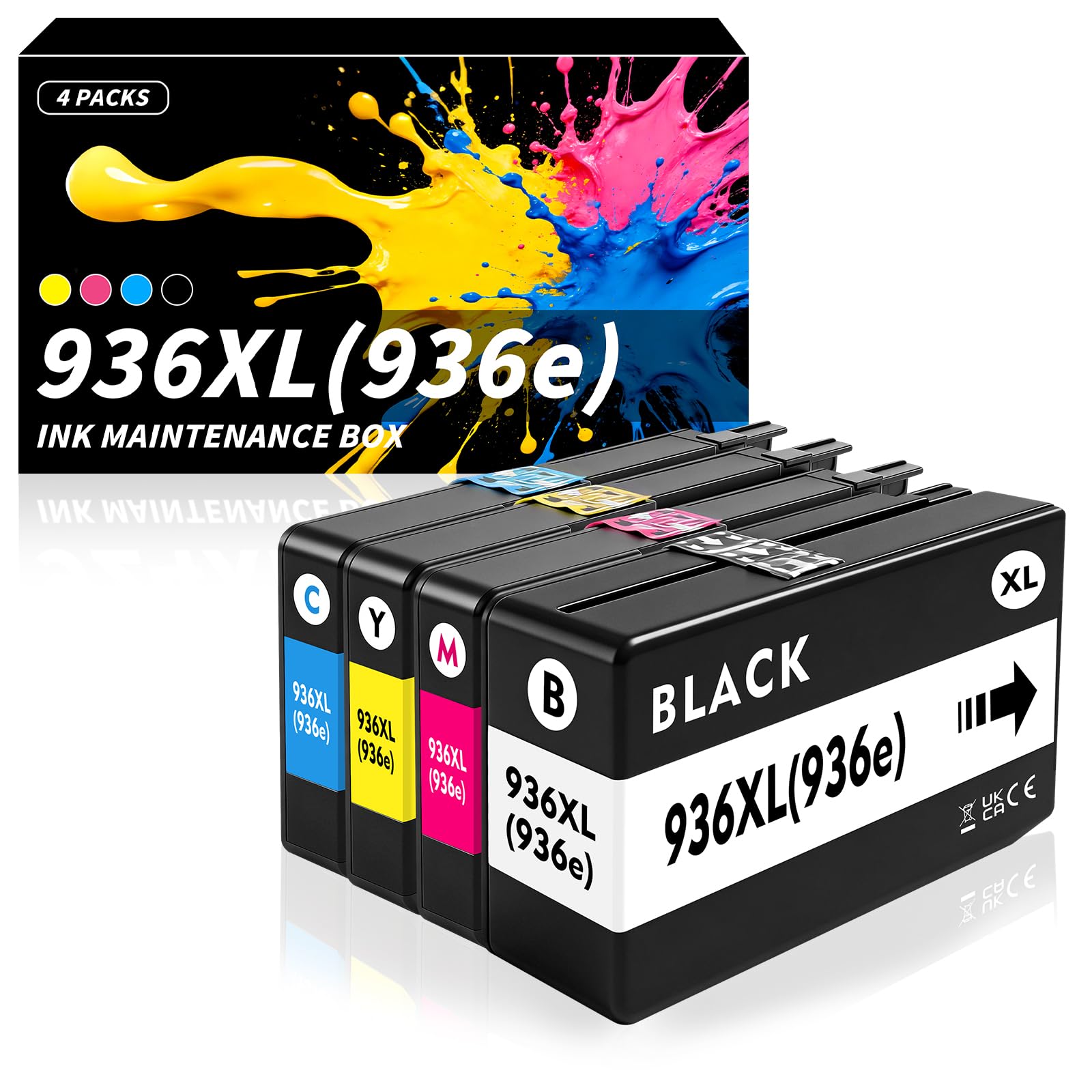 Photo 1 of 936XL 936e Ink Cartridges for HPPrinters Officejet Pro 9110B 9120 9130 9720