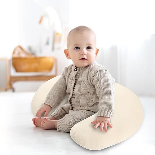 Miniatura 6 de Funda de almohada de muselina para lactancia, funda de almohada de algodón para bebés, niñas y niños, funda de almohada de lactancia suave y