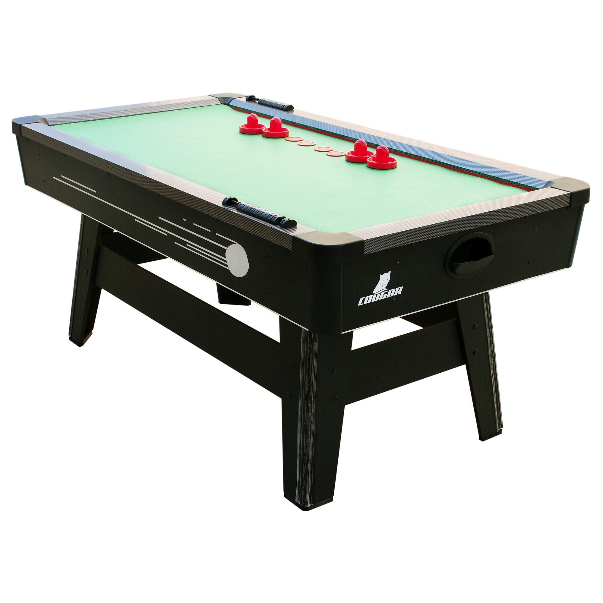 Cougar Hattrick Hero Tavolo da biliardo e air hockey 6ft in black & rosso | 2-in-1 Pool table & Airhockey incl accessori | per Adulti