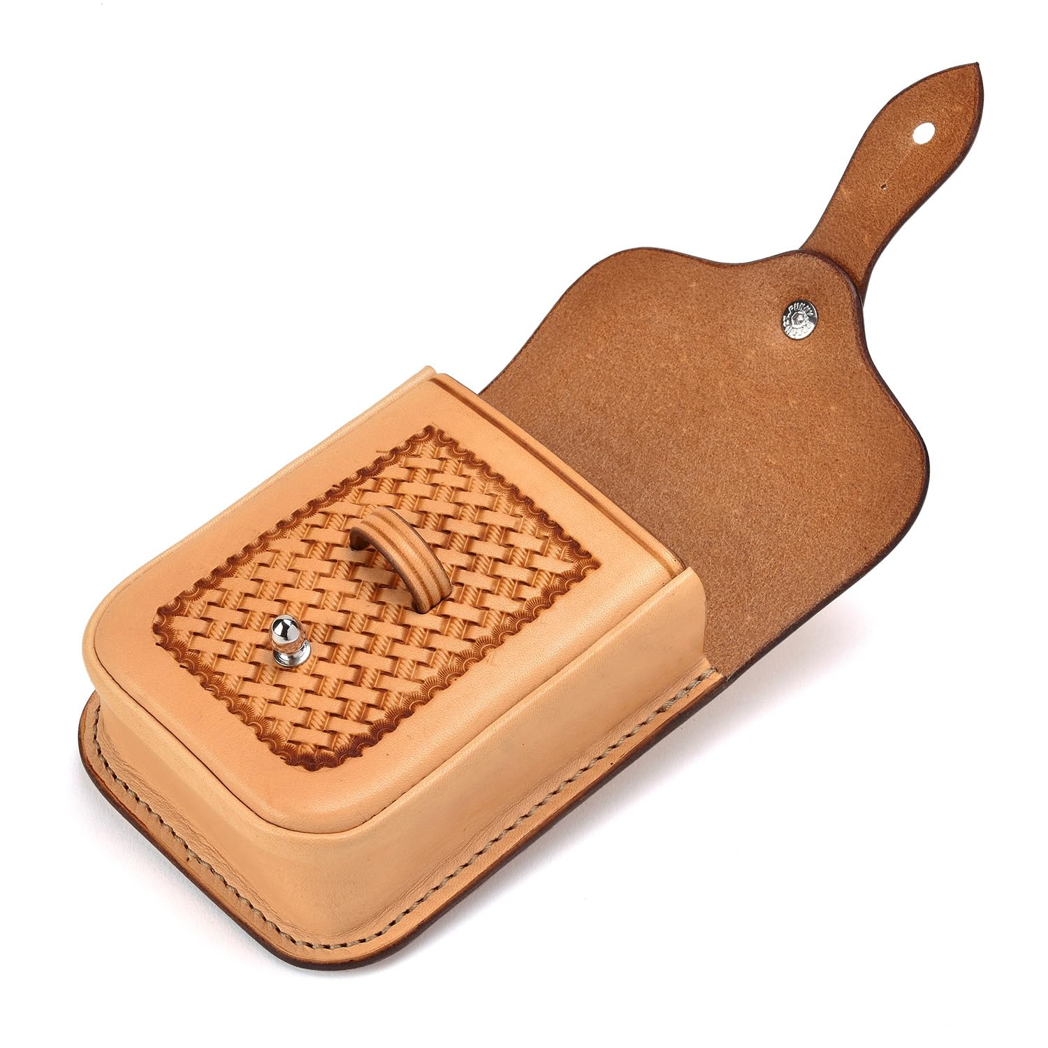 Amazon.co.jp: [ウエスタンレザー] ベルトポーチ ハンドバスケット TAN