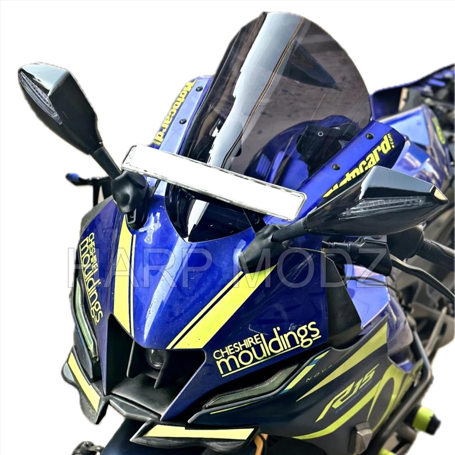 HARP MODZ® Indonesian Type Bubble Visor Windshield Wind Deflector for R15 V4 & R15 M (Smoke Black)