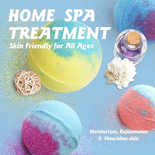 Miniatura 4 de Bombas de baño para niños, paquete de 2 unidades (cada paquete de 12 unidades), suplemento para bolas de ducha de baño, kits de baño con bolsa