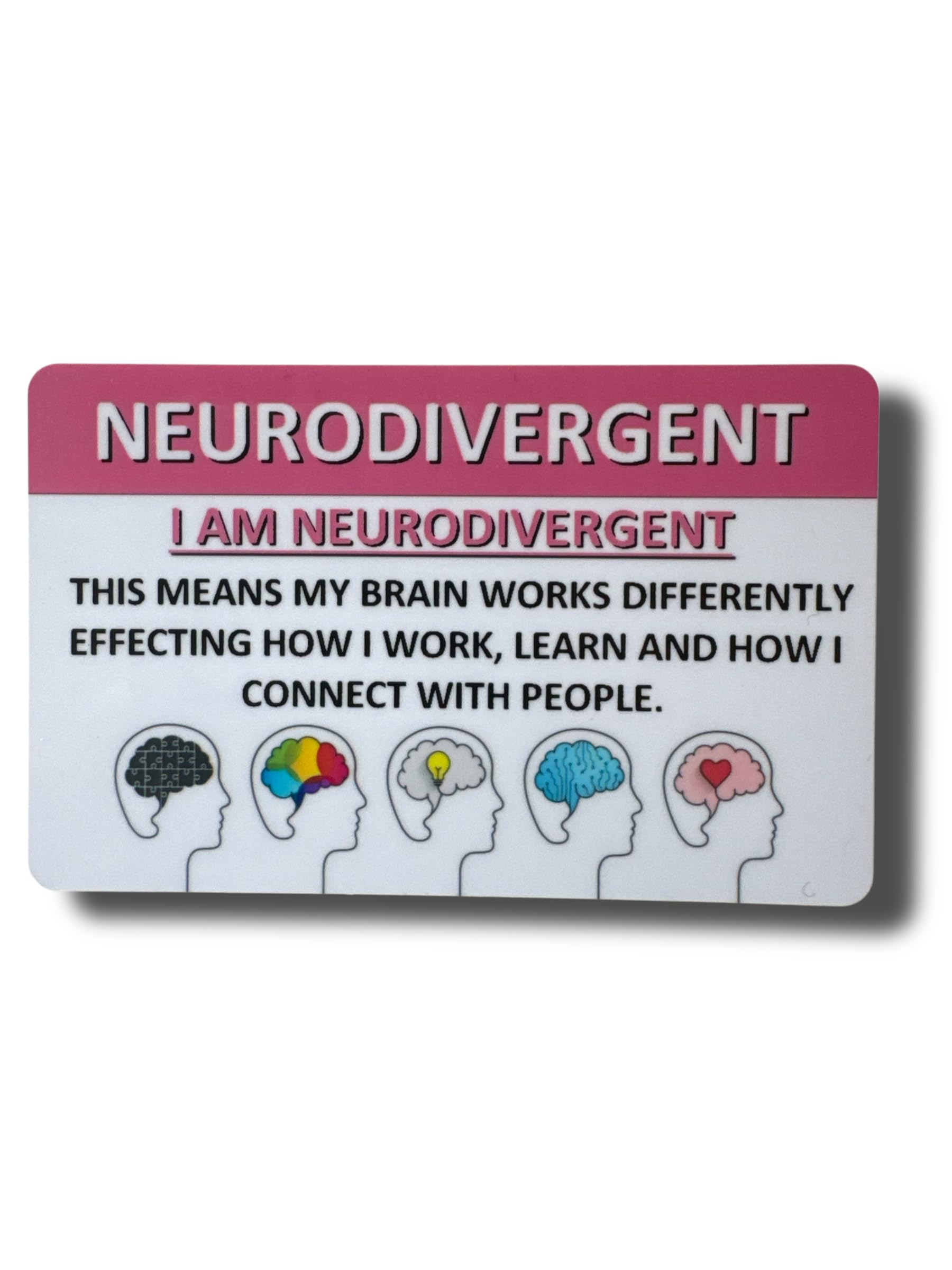 Medical Awareness Information Card (Neurodivergent, Pink) — image 1